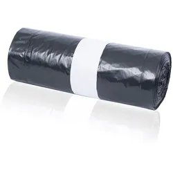 KK Verpackungen 125 Müllbeutel LDPE Folie 120 Liter mit Zugband Abfallsäcke Müllsäcke schwarz