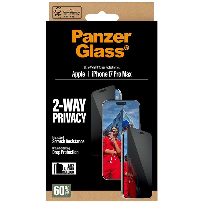 PanzerGlass 2-WAY PRIVACY SCREEN PROTECTOR PRO MAX ULTRA-WIDE FIT W. EASYAL