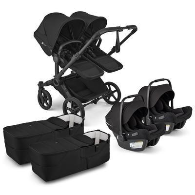 Bugaboo Donkey 6 + Turtle Air Shield Twin Travel System Bundle - Black / Heritage Black / Heritage B