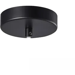 ISOLED Deckenbaldachin RUND, IP20, Stahl, schwarz, 1-fach Abhängung, Ø 11cm / H 2.6cm ISO-115220