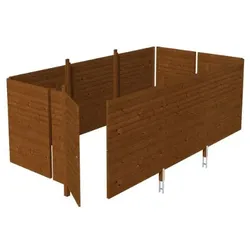Skan Holz Abstellraum C6 für Carports - Profilschalung-nussbaum