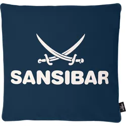 Kissen SANSIBAR (LBH 45x45x8 cm) - blau - LBH 45x45x8 cm