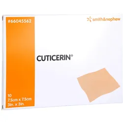 Cuticerin 7,5x7,5 cm Gaze m.Salbenbeschi 10 St