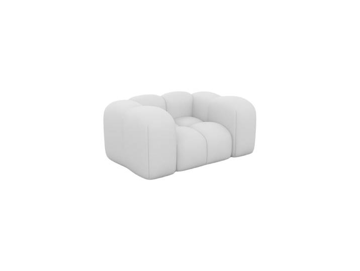 Echtleder Design Loungesessel „Alba“ Echtleder White BLOOMINGLOFT Collection