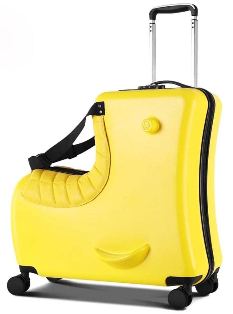 Kinderkoffer mit Rollen - Trolley-Koffer für Kinder - Gelb - 24 Zoll