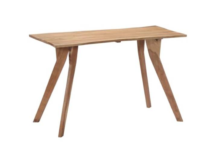 Esstisch 120 x 58 x 76 cm Massivholz Akazie Live Edge-Stil, natürliche Kanten, langlebiges Hartholz, Esszimmer, mühelose Endmontage