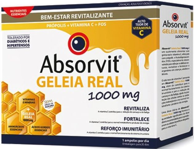 Absorvit Geleia Real 1000mg 20 ampolas