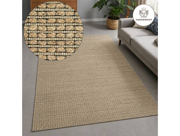 Teppich OTTO HOME Jerron, Jute-Mix, Flechtoptik , beige (natur), B:160cm H:15mm L:230cm, Jute, Teppiche, Teppich, Scandi-Stil, Strukturgewebe, Wohnzimmer, Schlafzimmer, Esszimmer