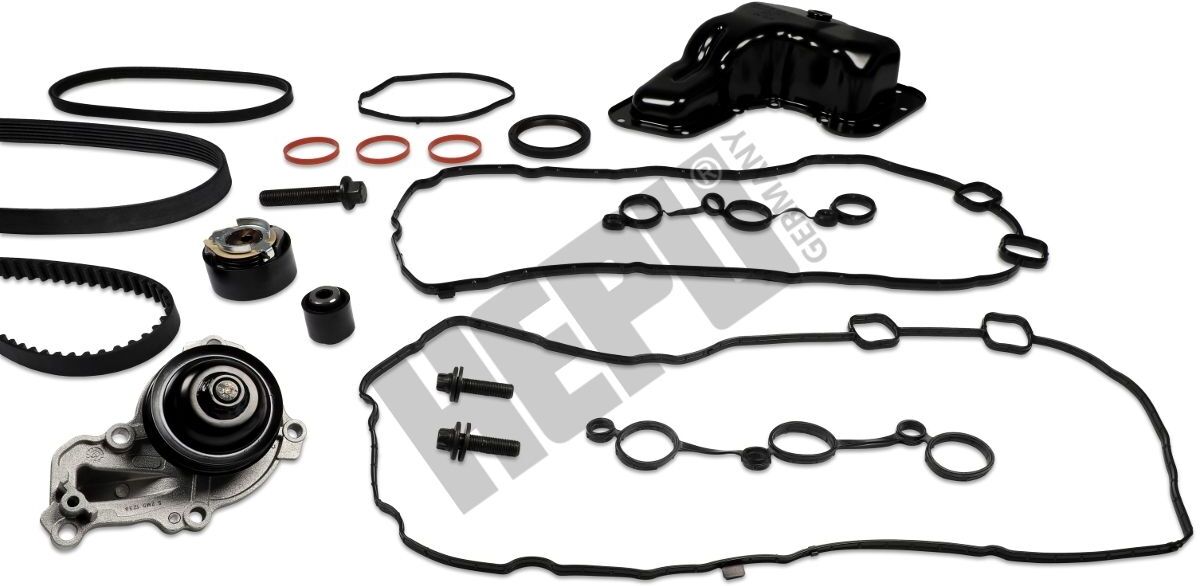 Kit de distribution (Courroie + Composant + Pompe) HEPU PK09080-XT1