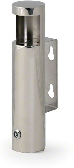 B2B Partner Außen Wandaschenbecher aus EdelStahl, 75 x 75 x 460 mm