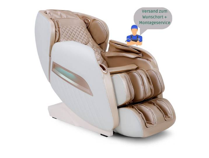 NAIPO Massagesessel Shiatsu Zero-Gravity Massagestuhl, Wärmetherapie, 3D Surround-Sound, USB, Bluetooth, Award Winner