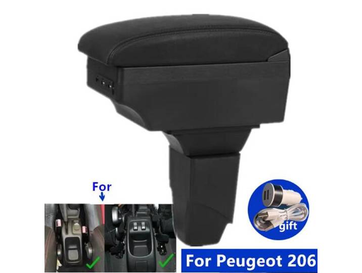 Boîte d'accoudoir pour Peugeot 206, boîte de rangement pour accoudoir de voiture, accessoires de rénovation intérieure dédiés pour Peugeot 206 207 CC Cabrio