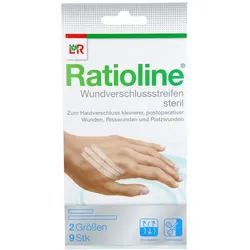 Ratioline Wundverschlussstreifen Steril 2 Größen 9 St
