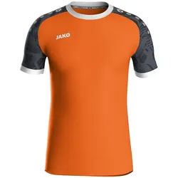 JAKO Iconic kurzarm Trikot 351 - neonorange/schwarz 3XL