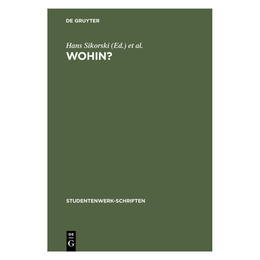 De Gruyter Wohin? (Deutsch, Hardcover) (67773204)