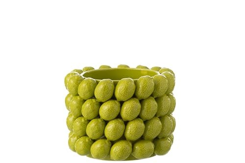 J-Line Limonen Keramische Bloempot Groen Large