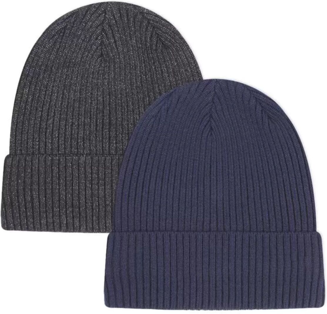 INF Winter Fleecegefütterte Mütze - Thermische und winddichte Strickmütze Dunkelblau