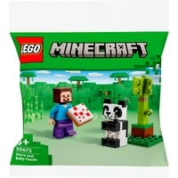 30672 Minecraft Steve mit Baby-Panda, Konstruktionsspielzeug Polybag