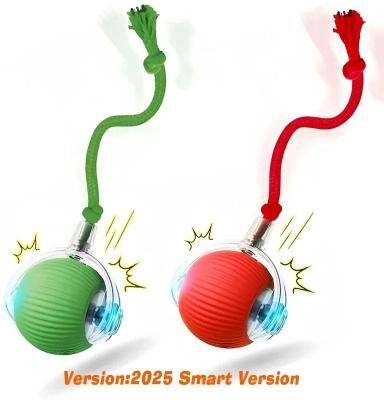 Uplift Treasures Smart Interactive Rolling Ball Toy For Pets 2pcs Green Red