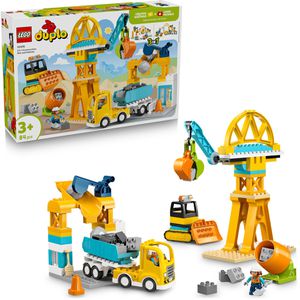 LEGO-DUPLO 10476 Baustelle mit Baufahrzeugen 3-in-1-Set, ab 3 Jahre, 84 Teile