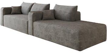 Unbranded "103""W Compressed Modular Sectional Sofa, Corduroy L Shape Upholstered Couch with Pillows for Living Room"