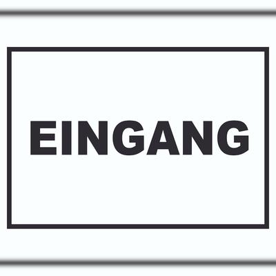 HB-Druck Eingang Schild A1 (594x841mm)