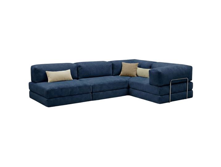 Bettsofa Kanyon Marineblau 100% RIBBED PLUSH FABRIC B 300 T 100 cm - Bettsofa