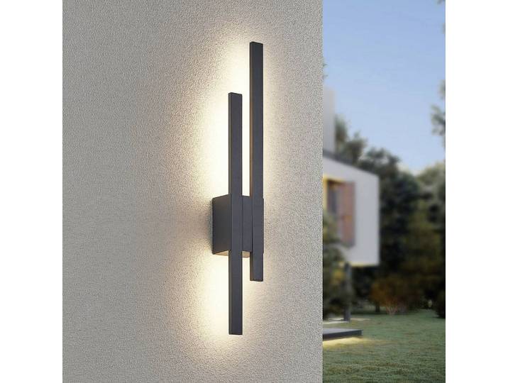 Trio Lighting LED Aussenwandleuchte TAWA, schwarz, Aluminium, Modern, LED Wandleuchte außen