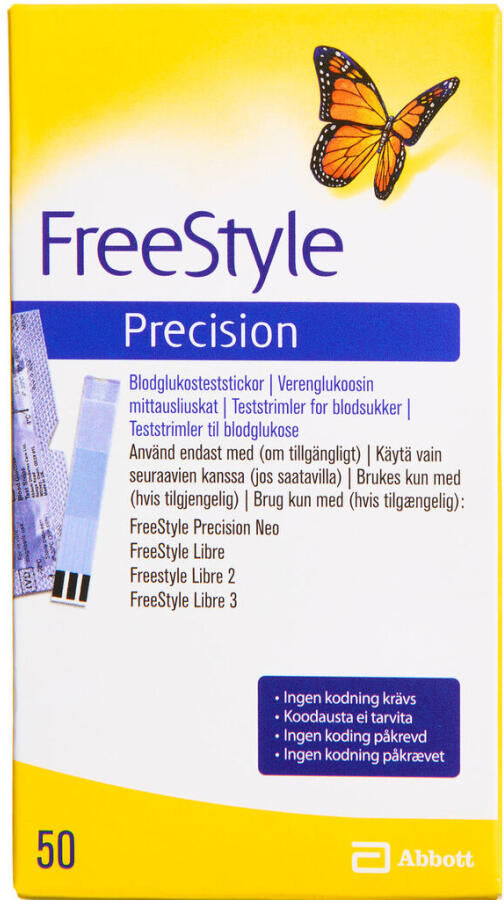 FreeStyle Precision Teststrimler Medicinsk udstyr 50 stk