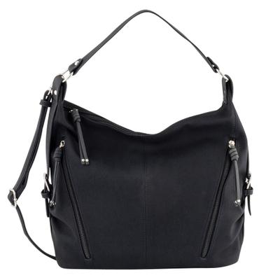 Hobo TOM TAILOR "CAIA Hobo bag", Damen, Gr. B/H/T: 37cm x 30cm x 14cm, schwarz, Lederimitat, Polyurethan (PU), Taschen Hobo, in schlichter Optik