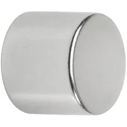 MAUL Neodym Magnete 12x10 mm, 20er-Pack (2x10 Stück) silber, 1 cm