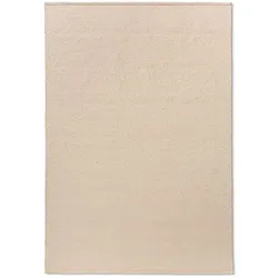 TISCA Webteppich Respect Plain 170 x 240 cm Wolle Weiß