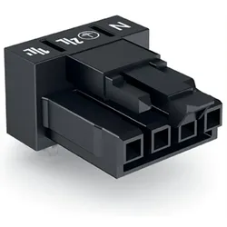 Wago 890-804/011-000 Buchse für Leiterplatten,abgewinkelt,4-polig,schwarz 890804011000  - 50 Stück