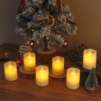 6Pcs Flameless LED Candles, Battery Operated Flickering Candles, Fake Plastic Candles For Home Decor, Weddings 6pcs