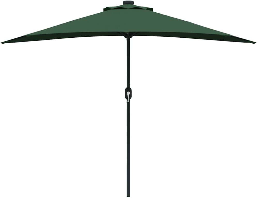 17 Stories Garden Parasol Polyester and Steel Outdoor Umbrella Patio Sunshade Green 224cm H x 150cm W x 150cm D