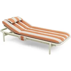 Sunbun Desert Gartenliege, gestreift, orange-beige