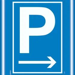 HB-Druck Parkplatz Aufkleber mit Pfeil nach rechts A0 (841x1189mm)