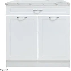 HTI-Living, Regal, Küchenunterschrank Jenna Country Weiss 80 cm mit Schublade (80 x 50 x 83 cm)