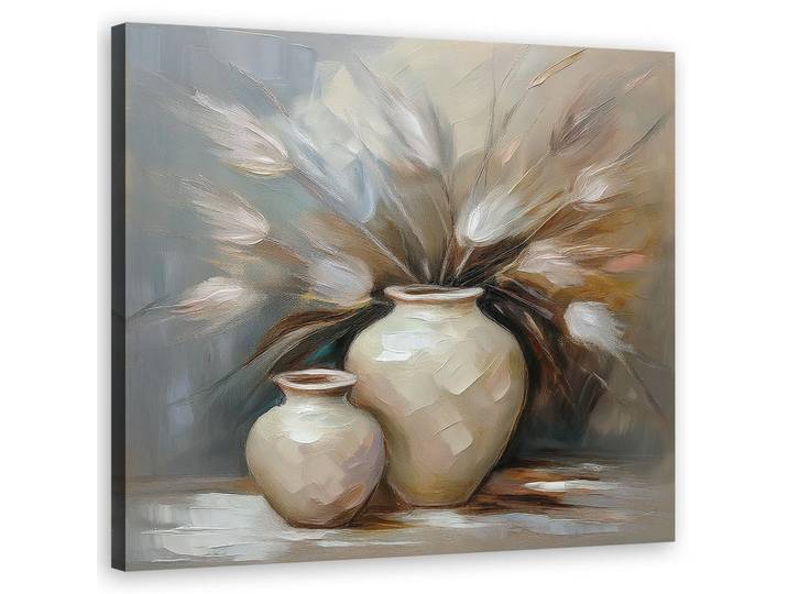 Feeby Wandbild vintage stillleben vase, Beige, Religion/Spiritualität, Rechteckig, 50x50 cm, Bilder & Rahmen, Bilder, Leinwandbilder