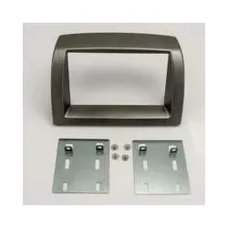 Doppel DIN 2-DIN Autoradio-Einbaublende hellgrau Lancia Ypsilon 2003 - 2007