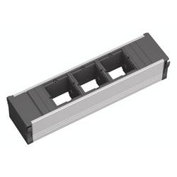 Bachmann 912.000 Steckdosenleiste ohne Schalter Aluminium, Schwarz ohne Stecker