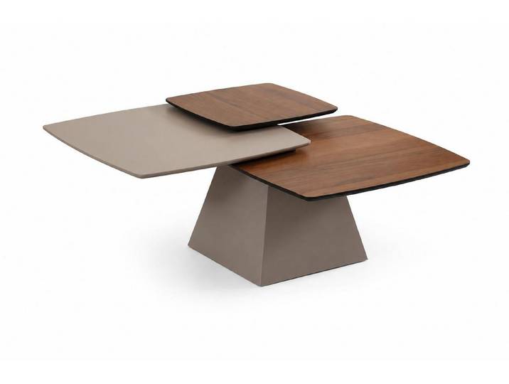 JVmoebel Couchtisch Couchtisch Modern Nussbaum, braun Dreistufig Dynamisch Asymmetrisch, Made in Europa