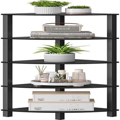 No "5 Tier Corner Bookshelf - 11.8""D x 11.8""W x 53.3""H"