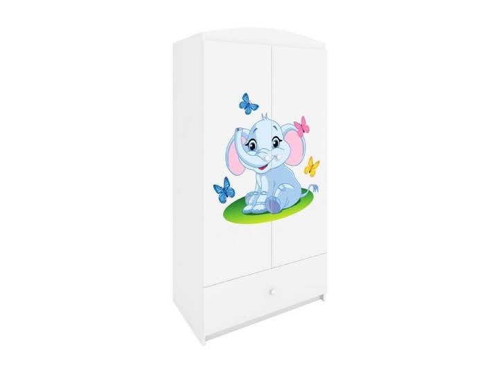 Raumhirsch Furniture Kinderkleiderschrank mit Tiermotiven - Kleiderschrank für Kinder (Kinderzimmerschrank für Jungen & Mädchen, Mit Ablagefächern & Kleiderstange) neutrale Motive, langlebig, verschiedene Farben & Designs