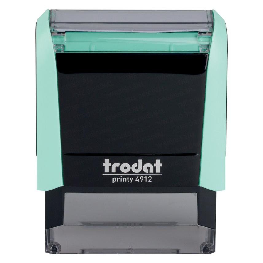 Trodat Typomatic Printy 4.0 Pastell Edition, selbstfärbender Stempel zum Selbersetzen (4912-TYPO GRÜN)