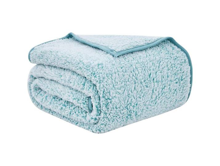 Kuscheldecke Sherpa 152 x 203 cm Türkisblau, 150x200 cm, Heimtextilien, Wohntextilien, Decken, Kuscheldecken