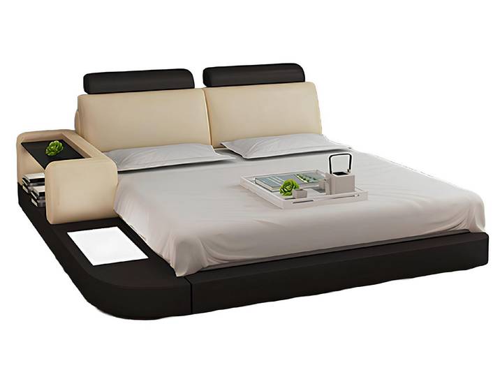 Xlmoebel, Wasserbett Wasserbett Hotel LB8804 in Leder-Optik mit Wasserpolster