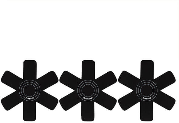 Le Creuset Black Onyx Set of 3 Pan Protectors
