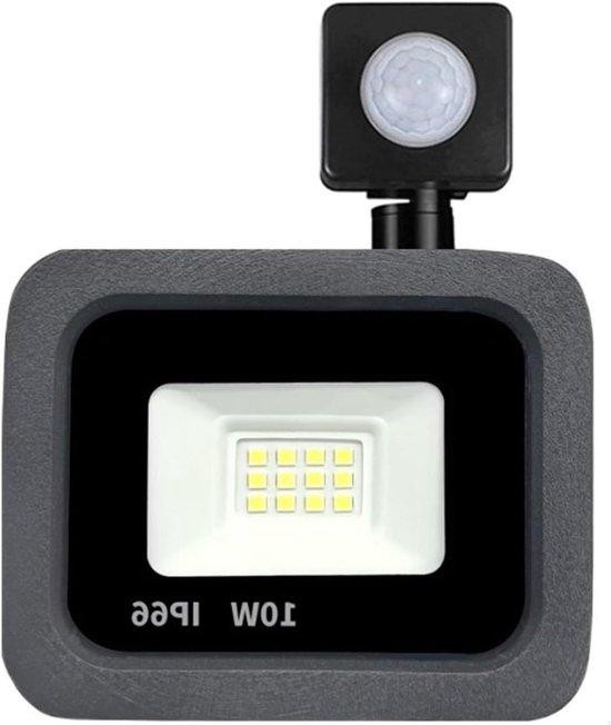 LED Schijnwerper met PIR Sensor voor de tuin, 10W, Koel Wit