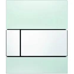 TECEsquare Urinal-Betätigungsplatte, Glas, inklusive Kartusche, 9242800, Farbe: Glas weiss glänzend, Tasten weiss glänzend